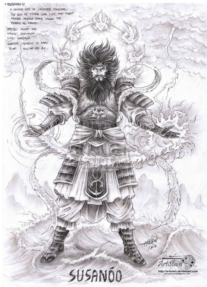 Мифический демон-самурай